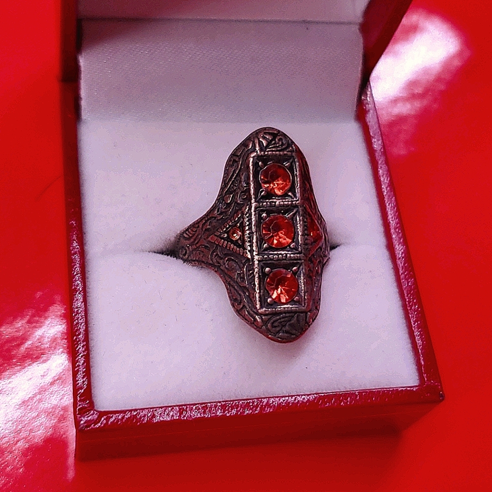 Art Deco Gold Topaz Ring
